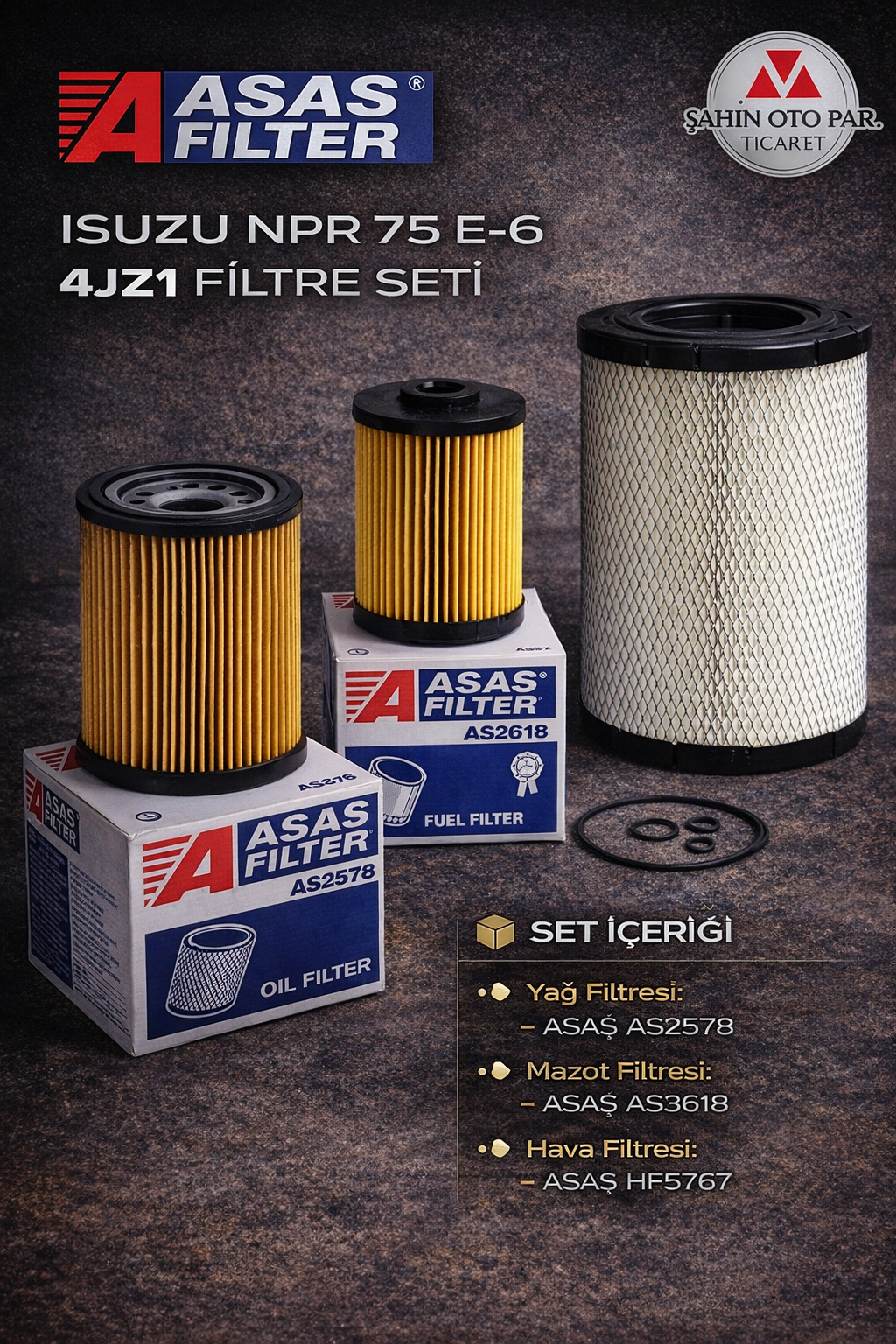 NPR 75 E-6 4JZ1 FİLTRE SETİ