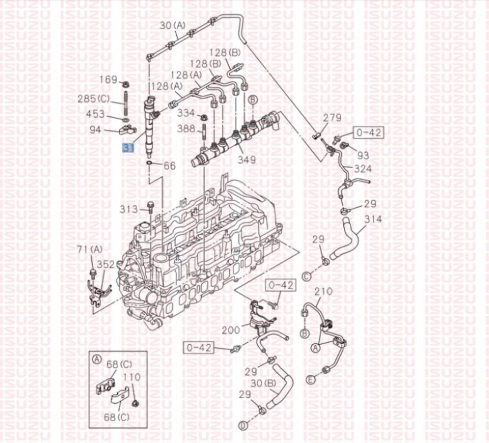 ENJEKTOR KUTUGU KOMPLE ISUZU D-MAX 19> 1.9 RZ4E